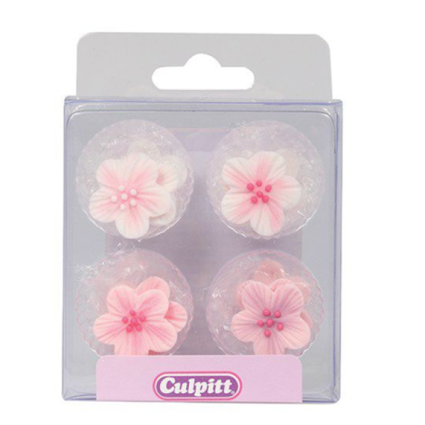 Zuckerdekor Blumen Pink von Culpitt